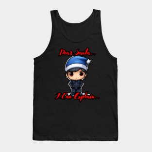 Dear Santa I Can Explain Police Officer Tank Top